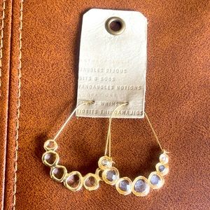 Anthropologie gold & crystal dangle earrings